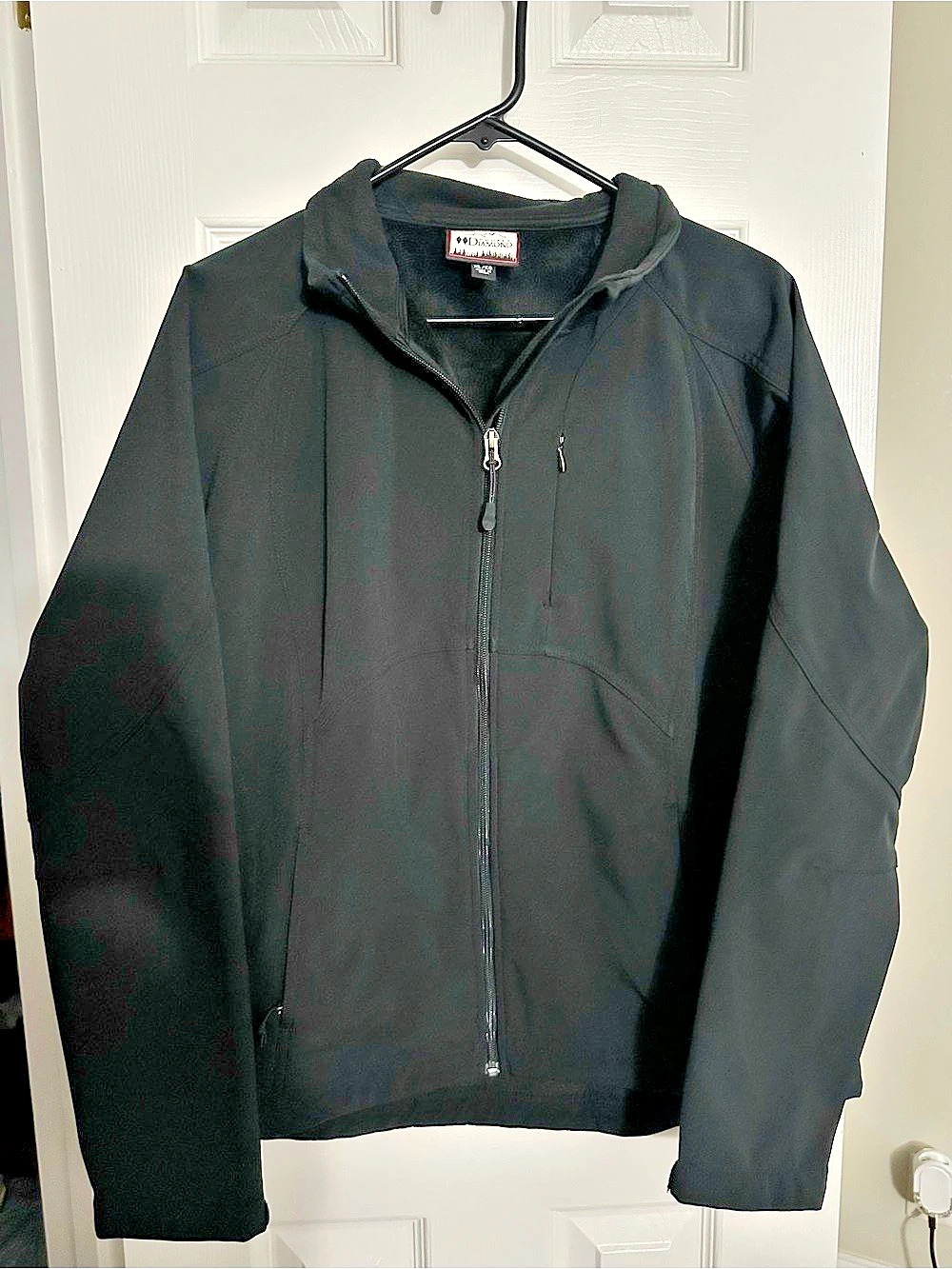 Double Diamond Black Full-Zip Jacket Size XL Like New